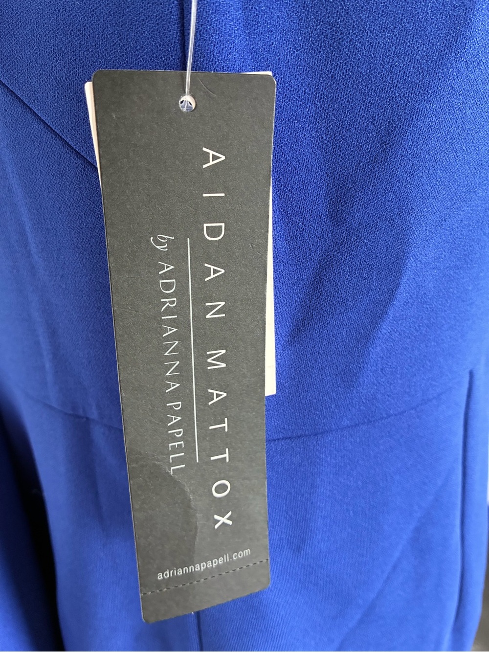 Aidan Mattox Strapless Bead-Embellished Bonded Crepe Midi Sheath Sz 14 NWT - Picture 6 of 9